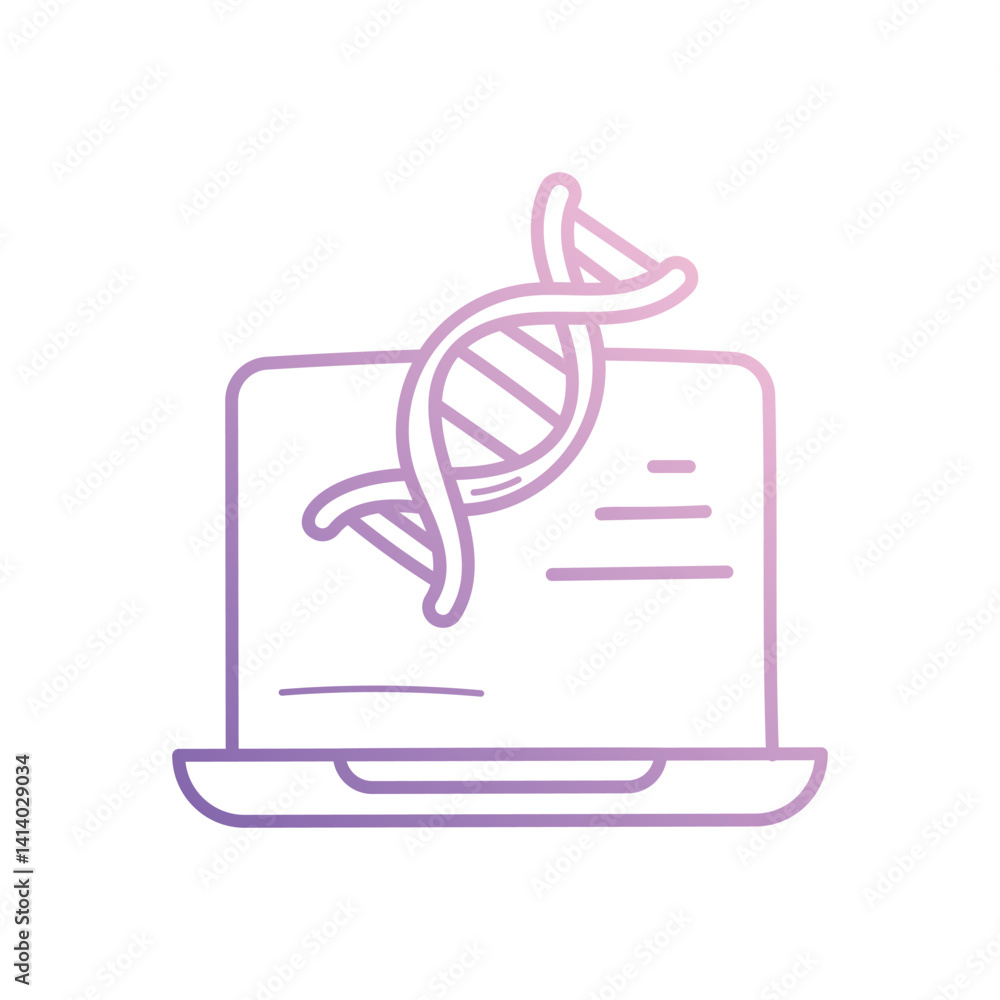 Fototapeta premium Bioinformatics icon vector stock illustration