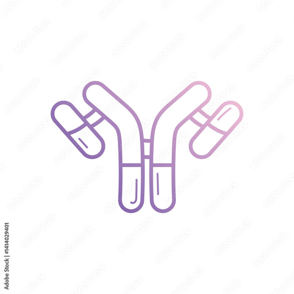 Antibody Structure icon vector stock illustration Antibody Structure icon vector stock illustration