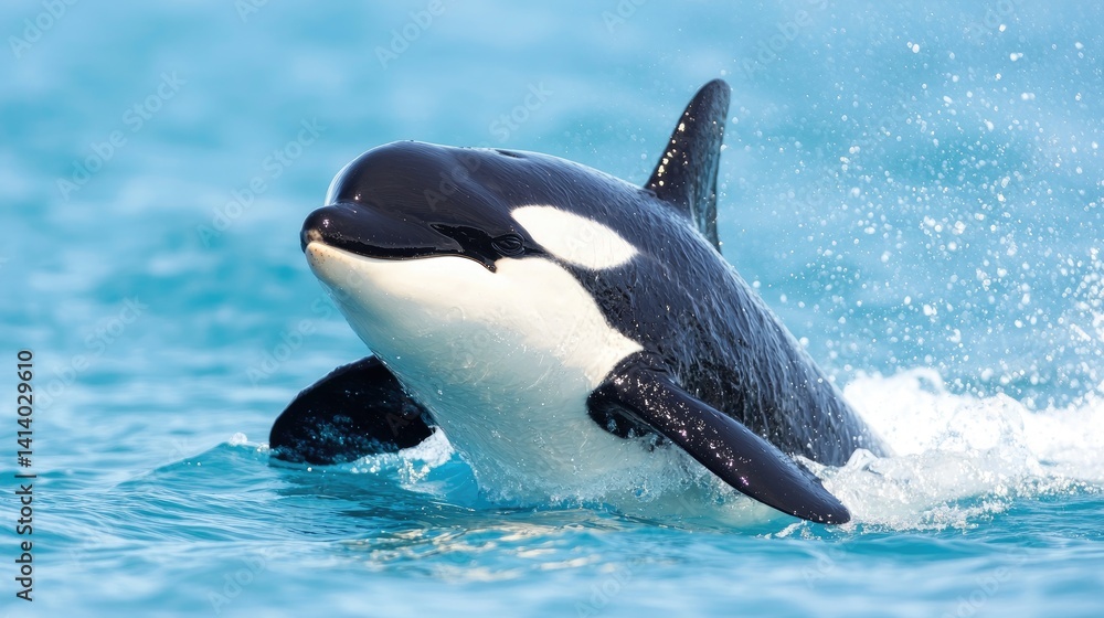 Obraz premium Orca whale in ocean wildlife photography stock image