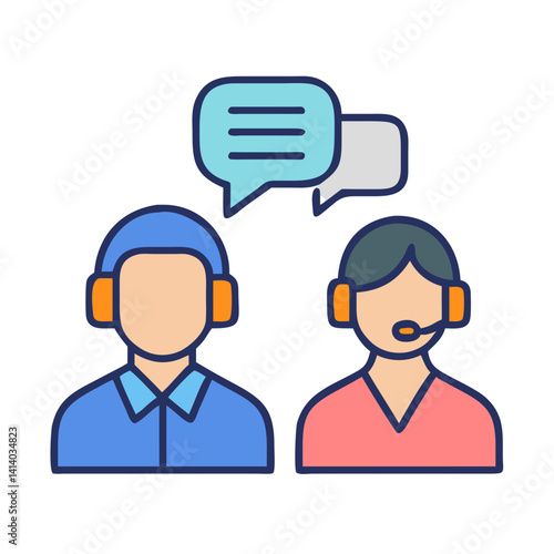 vector illustration of business man with speech bubble