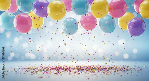 colorful balloon collection on white background