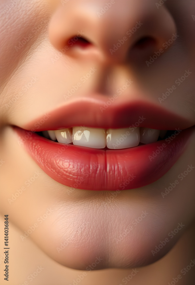 Fototapeta premium close up of a woman's lips and mouth