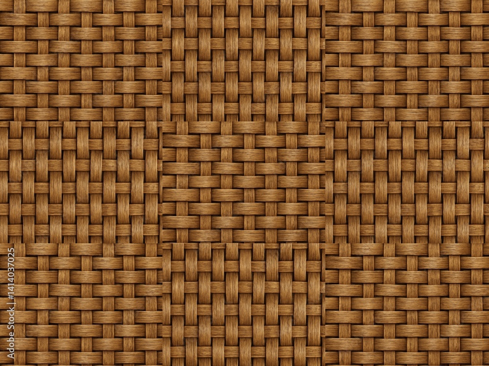 Woven pattern background. Woven texture. Traditional handmade wicker basket. Household items. Wooden wall surface. Background for backdrop, design and template Woven pattern background. Woven texture. Traditional handmade wicker basket. Household items. Wooden wall surface. Background for backdrop, design and template