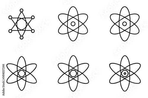 quantum entanglement line art abstract quantum theory design