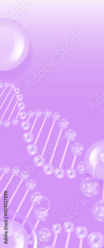 Hyaluronic acid and Niacinamide hair and skin solutions ad, purple collagen serum drop with cosmetic advertising background ready to use, illustration vector.	