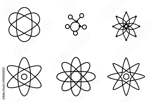 quantum entanglement line art modern abstract design