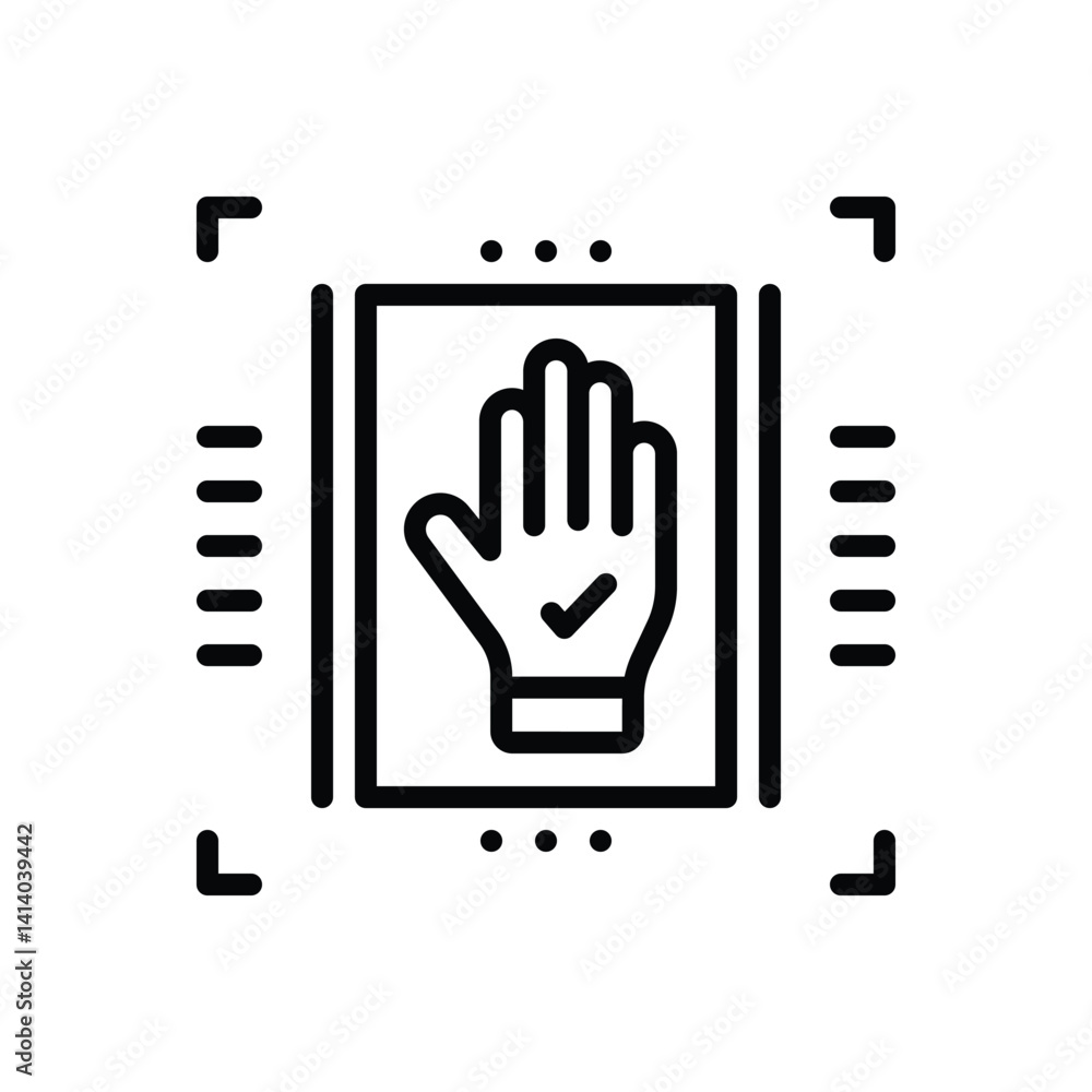 Fotografia Black line icon for access denied