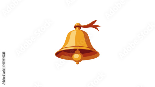 Vibrant dinner bell illustration ringing with warm gratitude, Thanksgiving