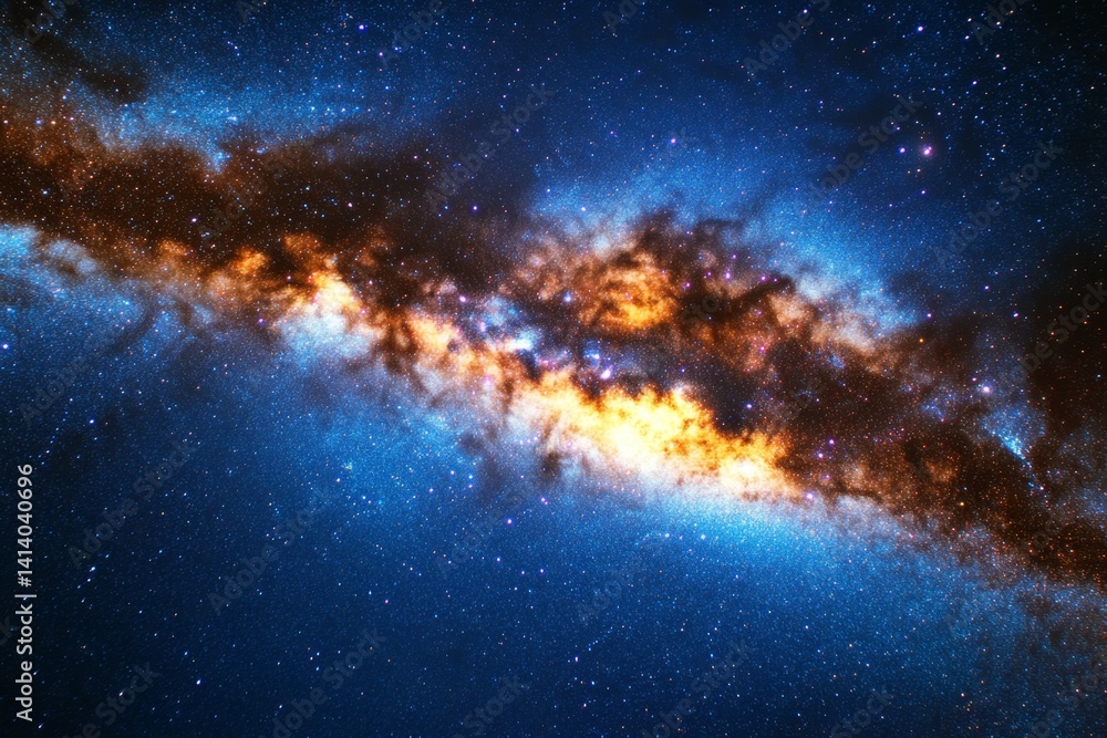 Fototapeta premium A night sky in the Australian Outback, filled with millions of twinkling stars and the Milky Way stretching above