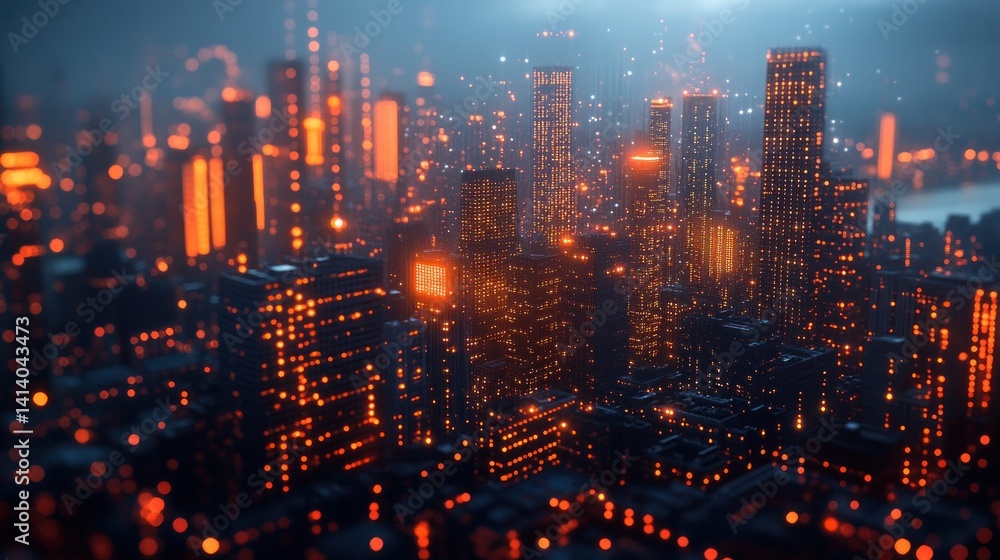 Cyberpunk Cityscape: A Futuristic Metropolis at Night Cyberpunk Cityscape: A Futuristic Metropolis at Night