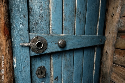 An abandoned gothic-style duplex, its wooden doors creaking open, revealing a dark interior filled with shadows