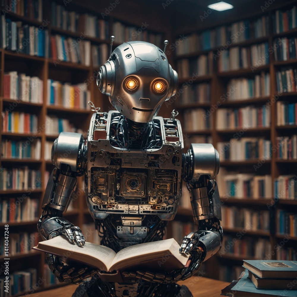 Robot with Book Robot with Book