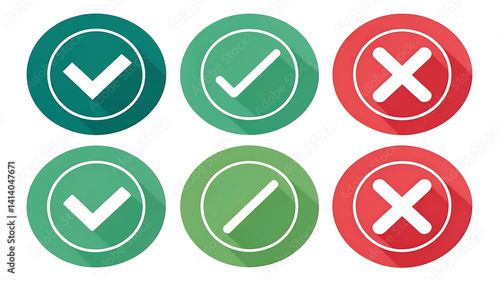 Minimalist Confirmation and Rejection Icons for Clean User Interfaces Minimalist Confirmation and Rejection Icons for Clean User Interfaces
