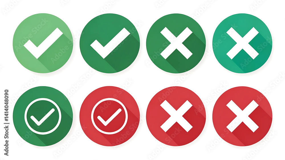 Minimalist Confirmation and Rejection Icons for Clean User Interfaces Minimalist Confirmation and Rejection Icons for Clean User Interfaces