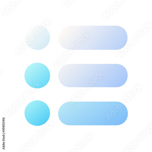 Gradient bullet points and bars in UI layout