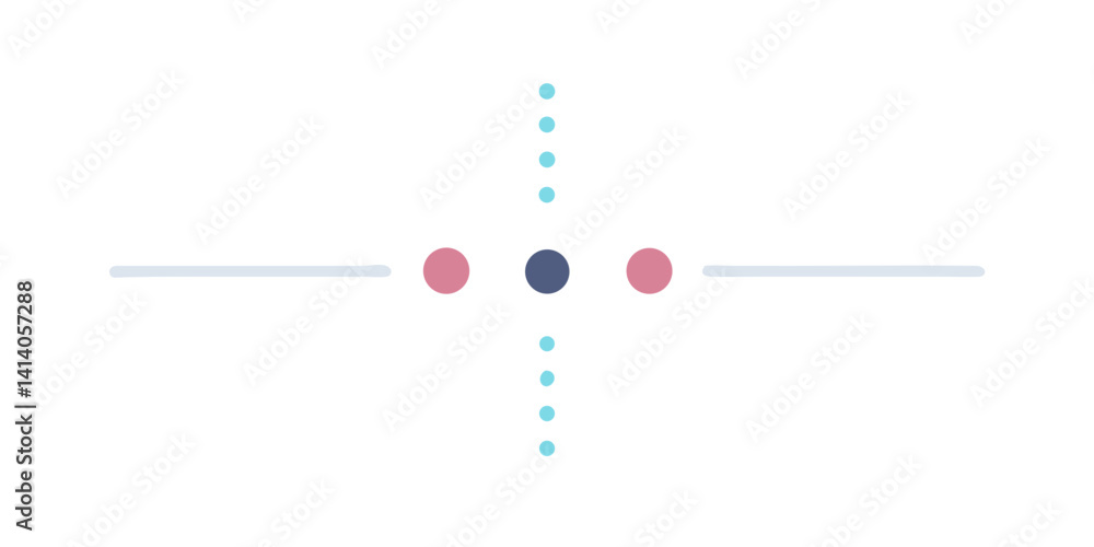 Abstract cross with dots and pastel circles Abstract cross with dots and pastel circles