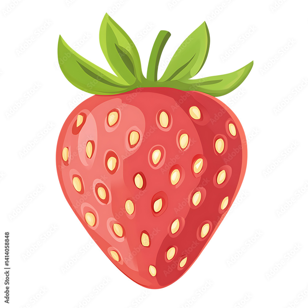 Obraz premium Flat illustration of strawberr png (4).png Actions: