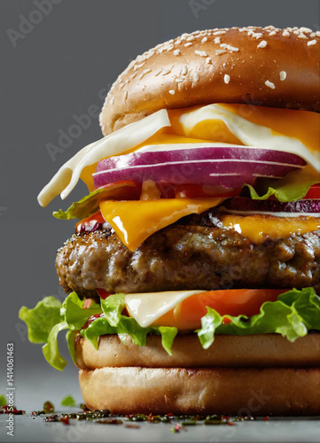 burger and fries