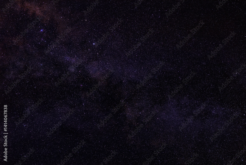 Milky Way twinkling stars on a dark night.