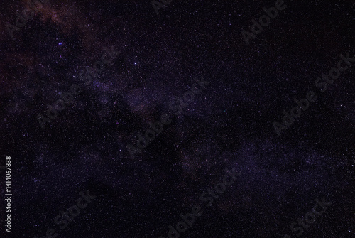 Obraz na płótnie Milky Way twinkling stars on a dark night. w salonie