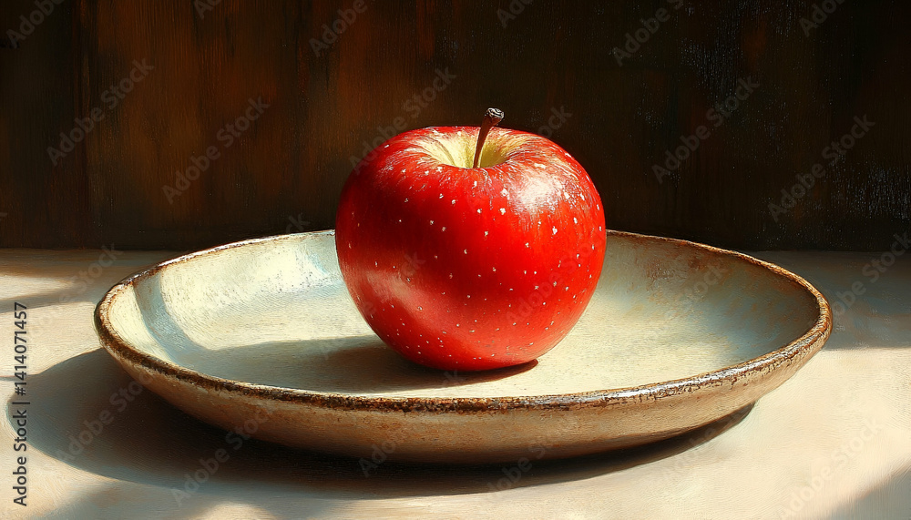 Single red apple still life photography Single red apple still life photography