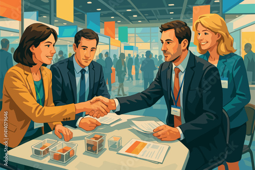 Business Group Discusses Trade Opportunities at Global Trade Fair