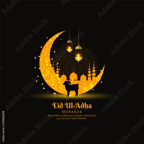 Vector illustration of Eid al Adha social media feed template