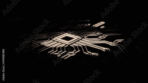 Chipset Graphic Futuristic Motion Video Looping