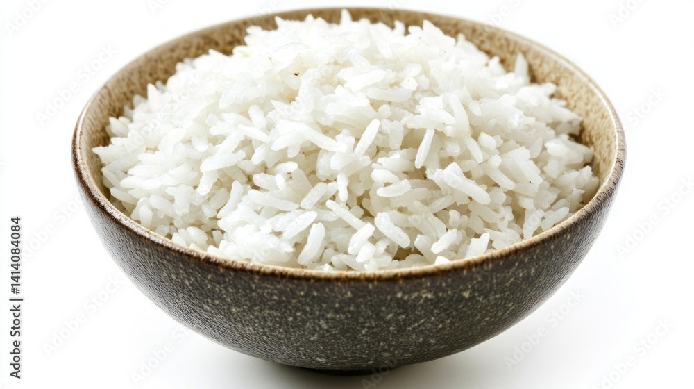 Cooked rice in a bowl Cooked rice in a bowl