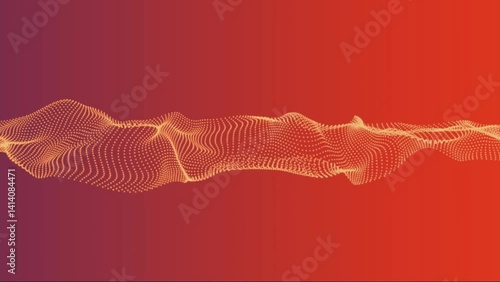 Abstract Red Background with Geometry Lines Motion Graphic Looping