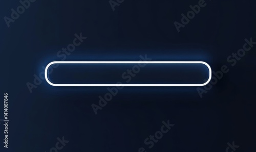 Wallpaper Mural UI/UX search bar with white outline on dark blue background, featuring clean lines, glassmorphism effect Torontodigital.ca