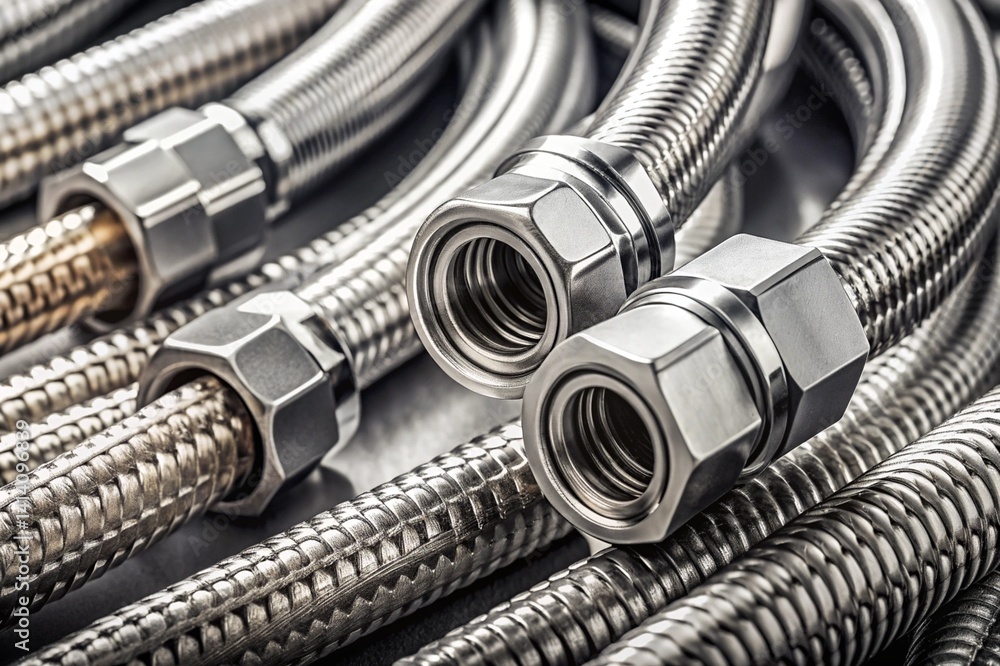 A bunch of pipes are stacked on top of each other A bunch of pipes are stacked on top of each other