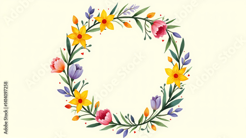 circle flower frame