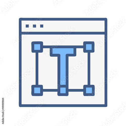 Typography Tool in Design Window Icon Design