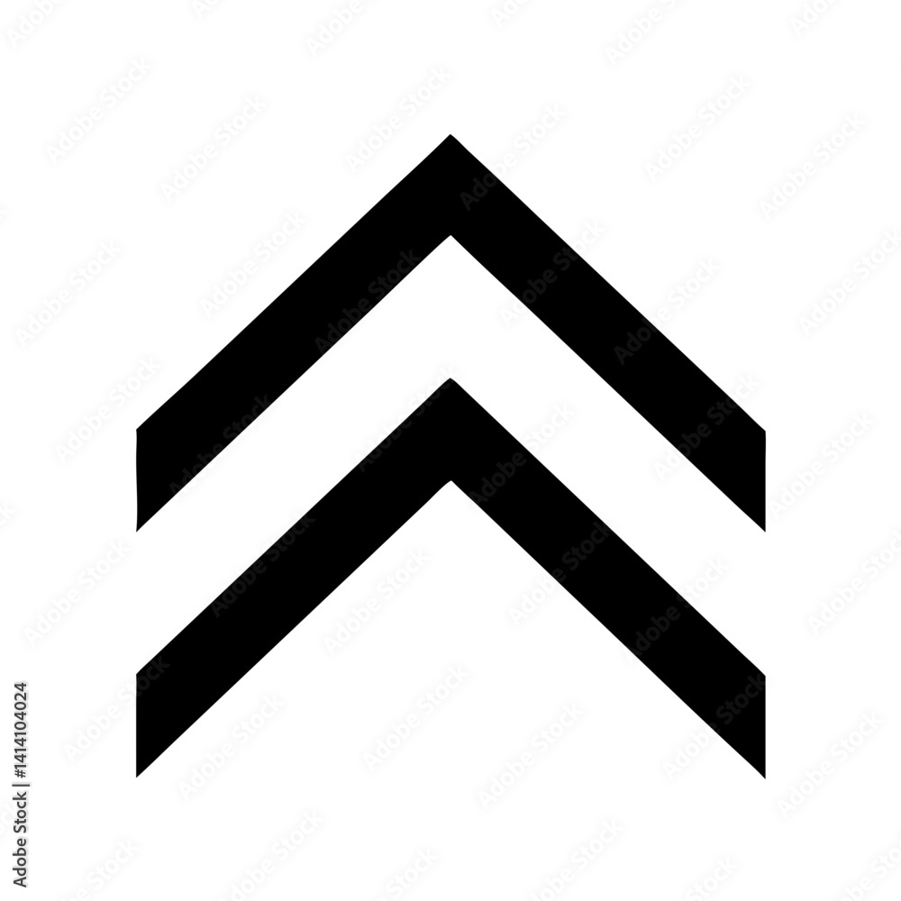 Upward Chevron Arrow with Sharp Tips Icon Design Upward Chevron Arrow with Sharp Tips Icon Design