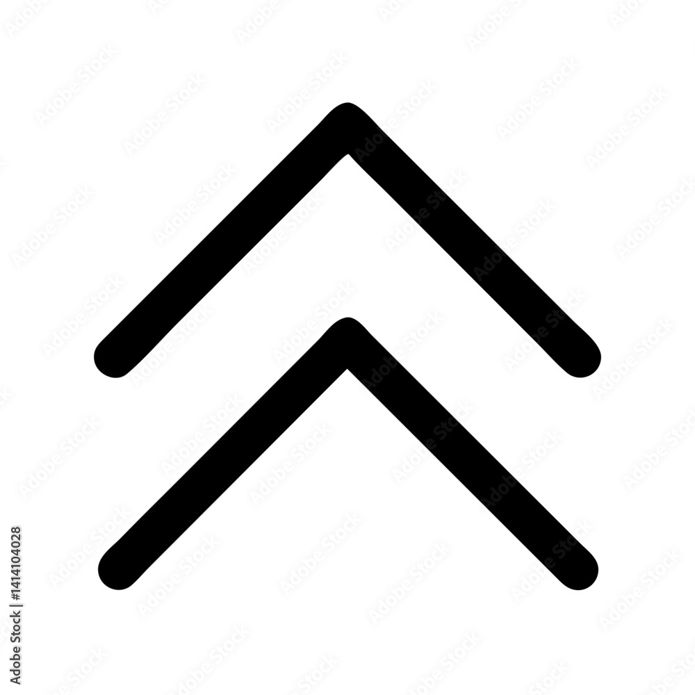 Upward Chevron Arrow with Sharp Tips Icon Design Upward Chevron Arrow with Sharp Tips Icon Design