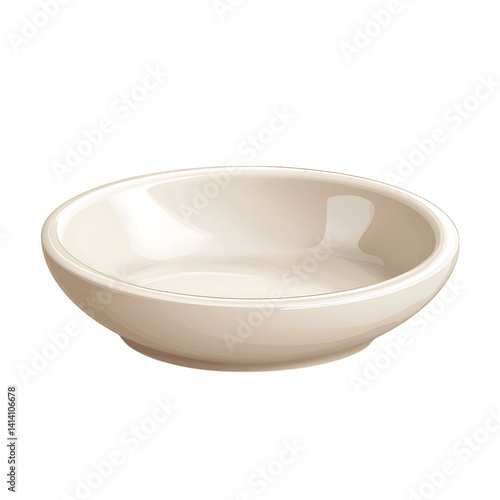 Obraz na płótnie Glossy white ceramic soap dish with soft curves and rectangular shape featuring smooth edges and clean design presented alone on a transparent background w salonie
