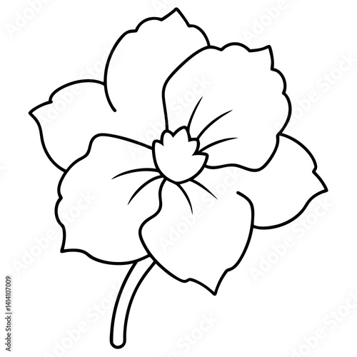 hand drawn -hyacinth flower outline illustration 