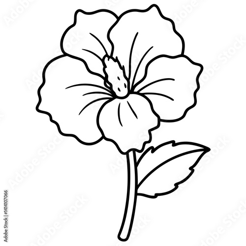hand drawn -hyacinth flower outline illustration 