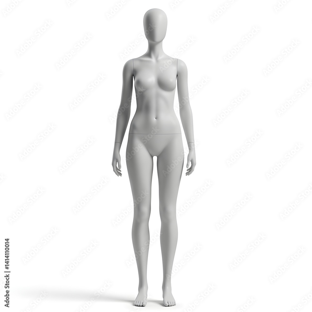 Female Mannequin Studio Shot on White Background for Fashion Displays Female Mannequin Studio Shot on White Background for Fashion Displays