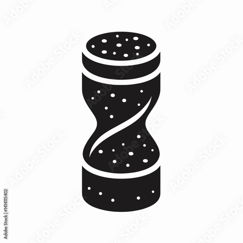  very simple flat and single minimalist Wine Bottle Cork Silhouettes in black on a white background