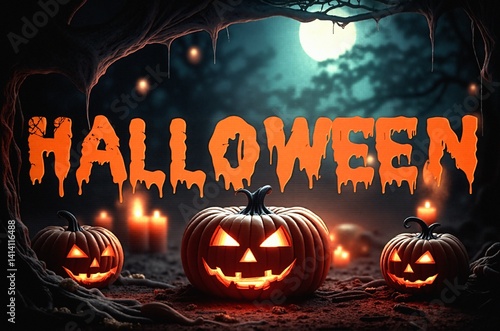 Obraz na płótnie Kartki na święto halloween. Kolorowe czasami śmieszne i straszne jednocześnie. w salonie