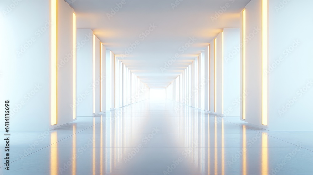 Obraz premium Empty modern business hallway interior