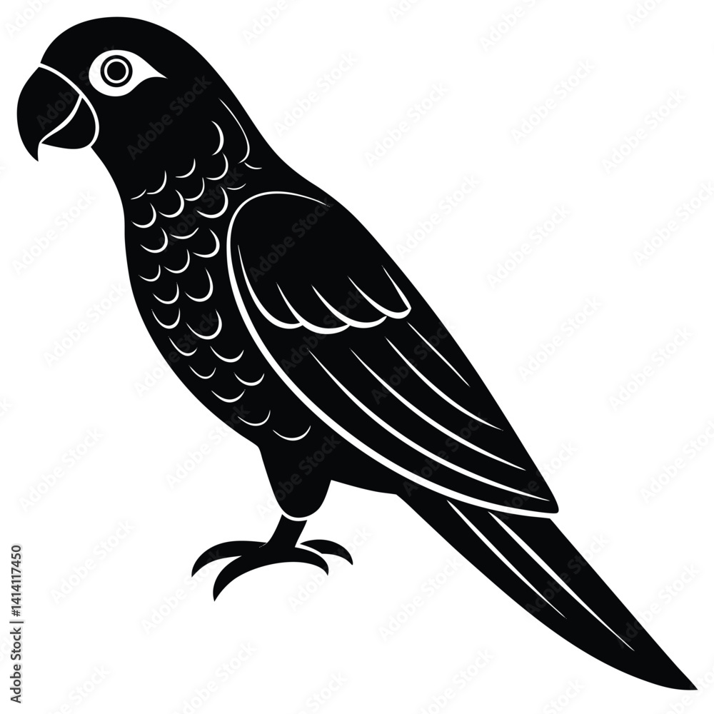 Fototapeta premium Parrot bird silhouette vector design