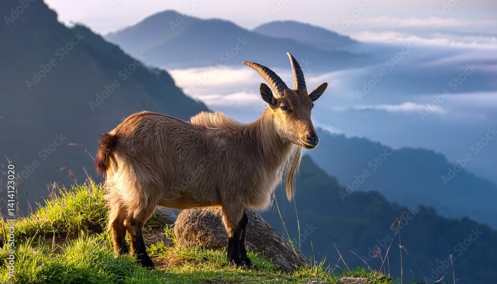 Obraz premium goat in the mountains
