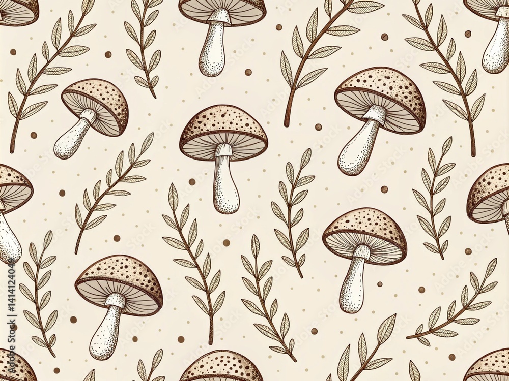 mushrooms seamless pattern, seamless pattern with mushrooms, seamless background with mushrooms, seamless, mushroom pattern, brown mushroom, mushroom textile design mushrooms seamless pattern, seamless pattern with mushrooms, seamless background with mushrooms, seamless, mushroom pattern, brown mushroom, mushroom textile design