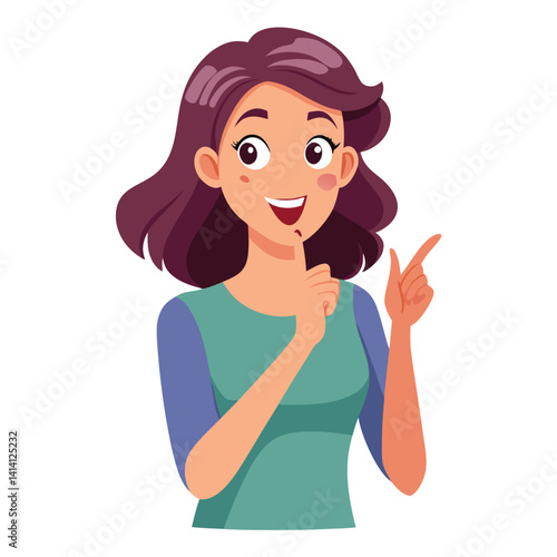 happy woman tells secret by putting palm to mouth
