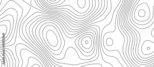 White topology and topography vector design abstract background contour map texture for print works . black curve line background with wave shape vector illustration.