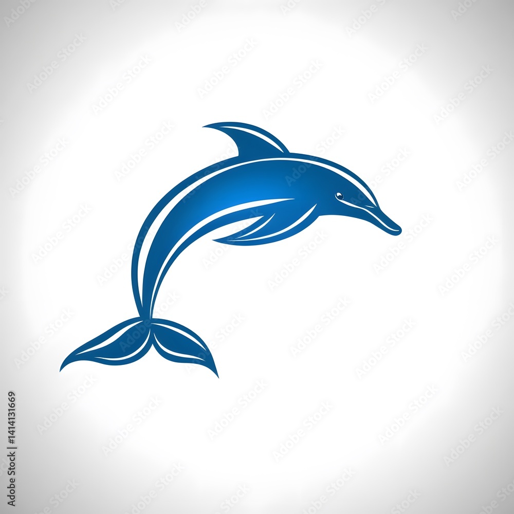 Fototapeta premium dolphin in blue water