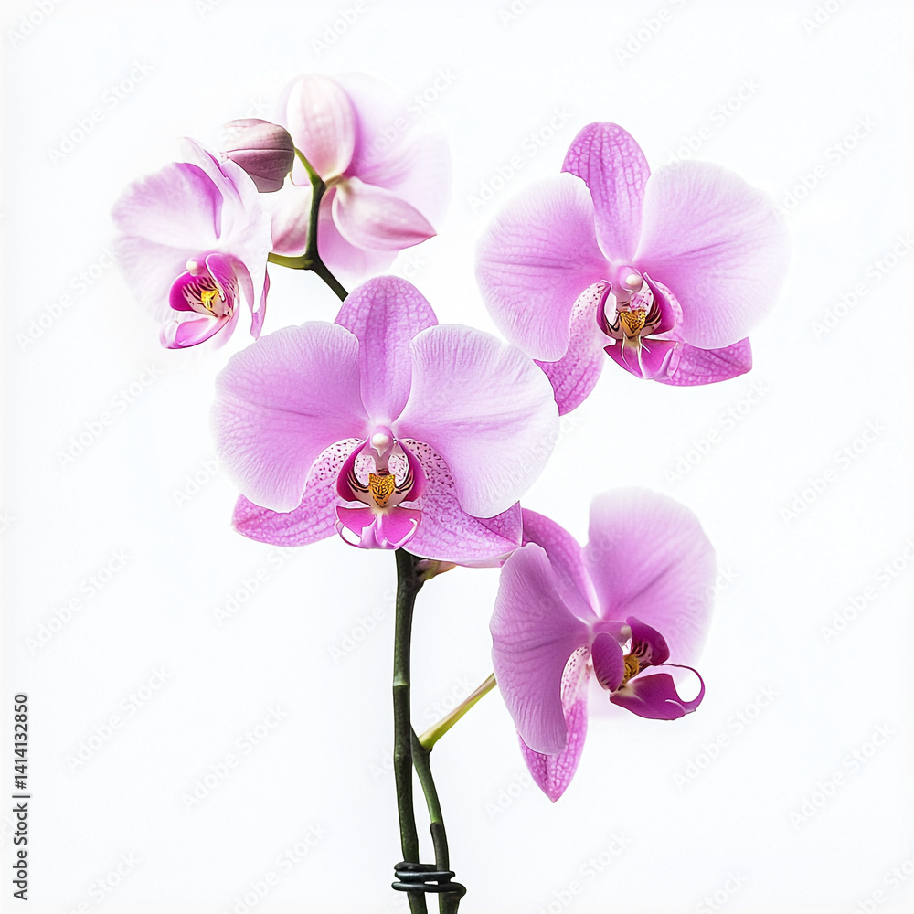 Isolated pink orchid flower on plain white background, ideal for botanical design, packaging, invitations, and floral-themed commercial use.
Isolated pink orchid flower on plain white background, ideal for botanical design, packaging, invitations, and floral-themed commercial use.